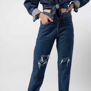 TOMMY HILFIGER Women High Waisted Destroyer Knee Denim Jeans | 4